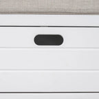 Storage Bench Entryway Bench with Removable Basket and 2 Drawers, with Removable Cushion for Living Room