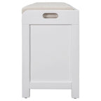 Storage Bench Entryway Bench with Removable Basket and 2 Drawers, with Removable Cushion for Living Room