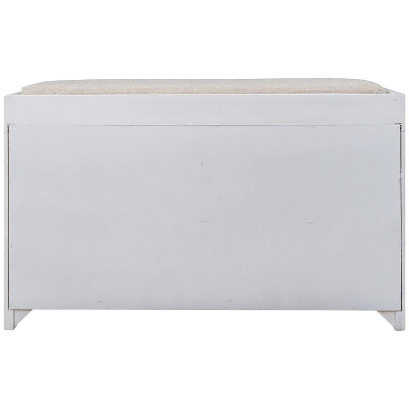 Storage Bench Entryway Bench with Removable Basket and 2 Drawers, with Removable Cushion for Living Room