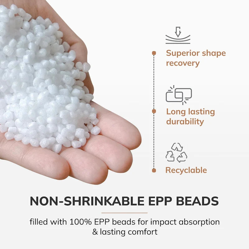 22-inch Square Pouf Ottoman - Handmade Footrest for Living Room, Bedroom, Nursery