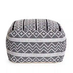 22-inch Square Pouf Ottoman - Handmade Footrest for Living Room, Bedroom, Nursery