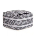 22-inch Square Pouf Ottoman - Handmade Footrest for Living Room, Bedroom, Nursery