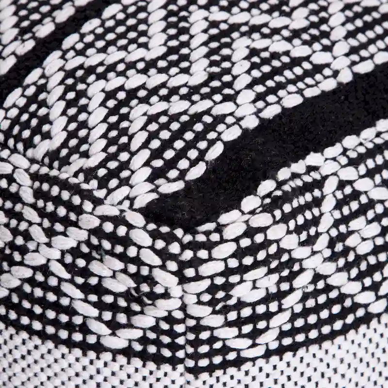 22-inch Square Pouf Ottoman - Handmade Footrest for Living Room, Bedroom, Nursery