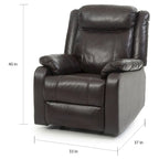 Faux Leather Rocking Recliner