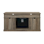 60-inch Barn Door Fireplace TV Stand
