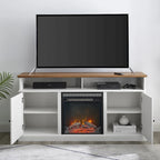 60-inch Barn Door Fireplace TV Stand