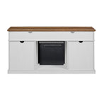 60-inch Barn Door Fireplace TV Stand