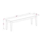Dining Table Set Contains a Rectangle Table and Dining Chairs with a Bench (Chair Seat Type Options)