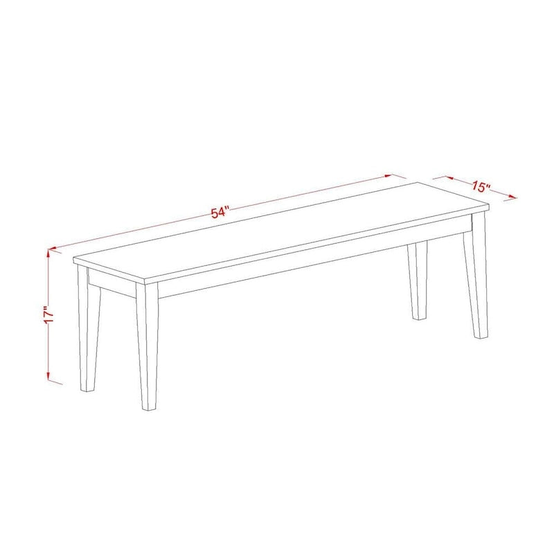 Dining Table Set Contains a Rectangle Table and Dining Chairs with a Bench (Chair Seat Type Options)