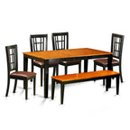 Dining Table Set Contains a Rectangle Table and Dining Chairs with a Bench (Chair Seat Type Options)