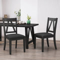 Farmhouse Upholstered Wood Dining Chairs  20.00  L x 22.75  W x 39.00  H