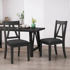 Farmhouse Upholstered Wood Dining Chairs  20.00  L x 22.75  W x 39.00  H