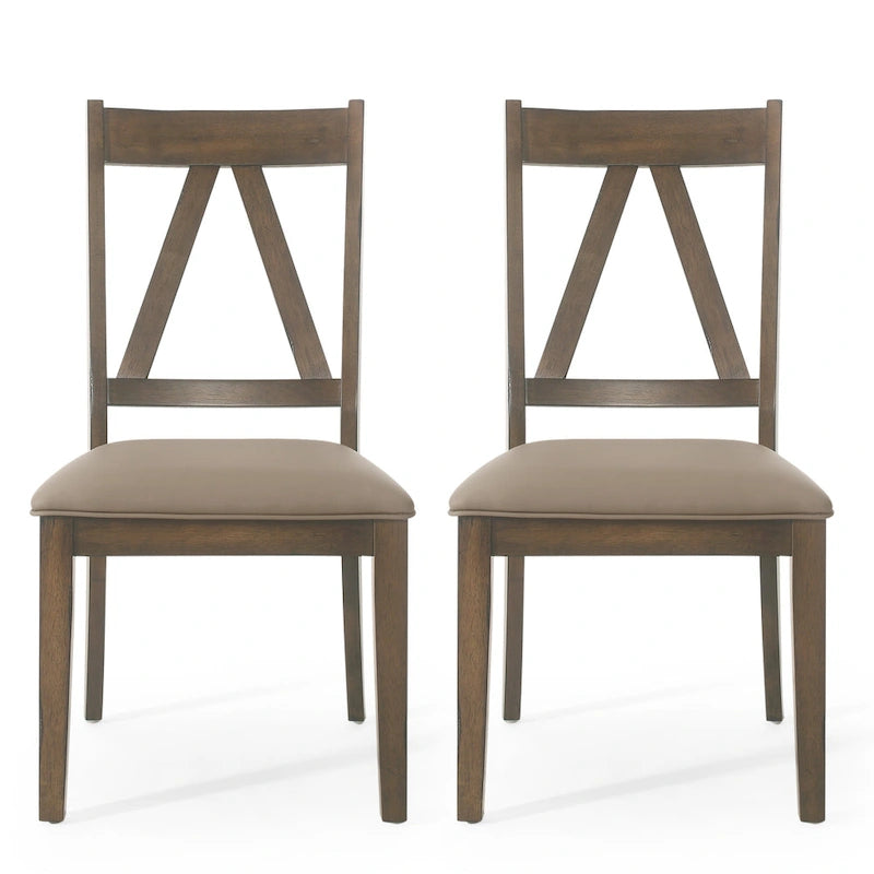 Farmhouse Upholstered Wood Dining Chairs  20.00  L x 22.75  W x 39.00  H