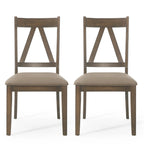 Farmhouse Upholstered Wood Dining Chairs  20.00  L x 22.75  W x 39.00  H