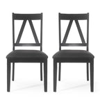 Farmhouse Upholstered Wood Dining Chairs  20.00  L x 22.75  W x 39.00  H