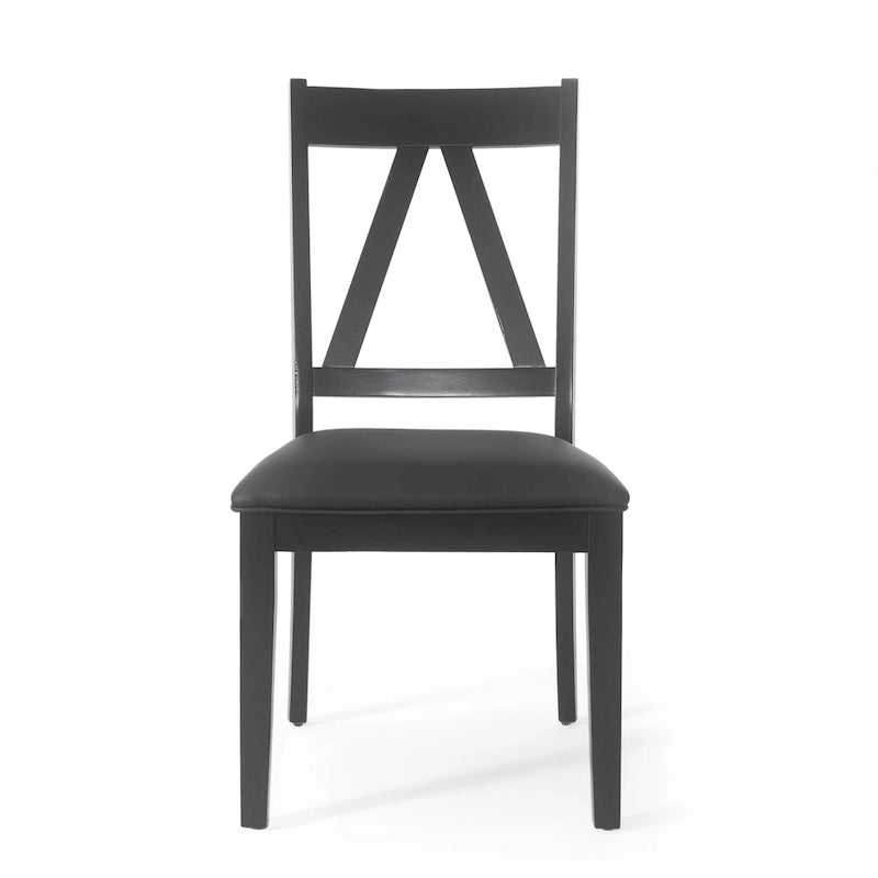 Farmhouse Upholstered Wood Dining Chairs  20.00  L x 22.75  W x 39.00  H