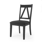 Farmhouse Upholstered Wood Dining Chairs  20.00  L x 22.75  W x 39.00  H