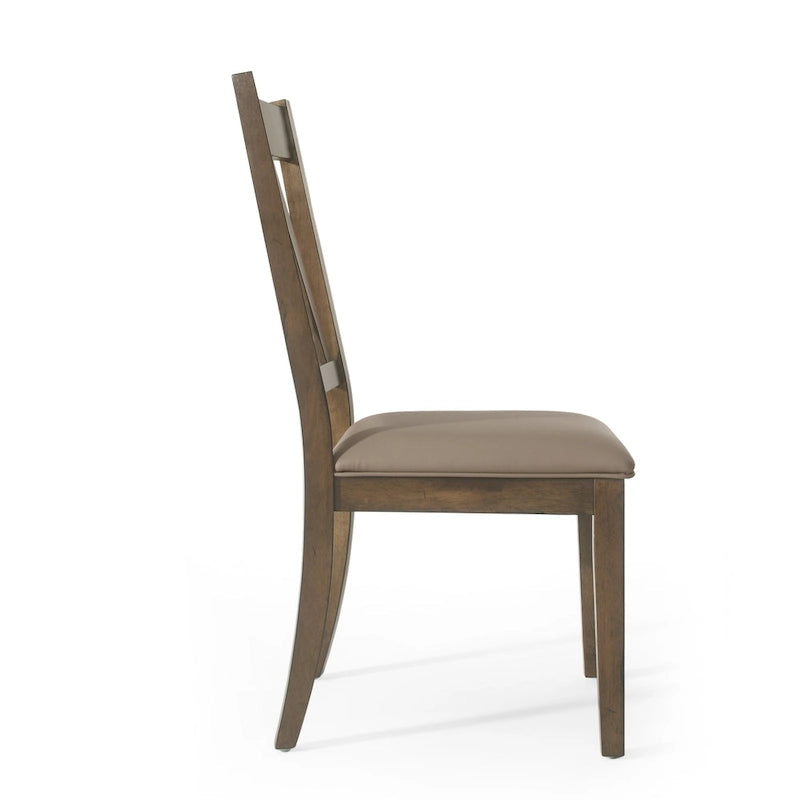Farmhouse Upholstered Wood Dining Chairs  20.00  L x 22.75  W x 39.00  H