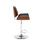 Height Adjustable Bar Stool, PU Upholstery, Chrome Base