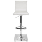 Contemporary Adjustable Bar Stool in Faux Leather