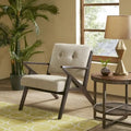 INK+IVY Rocket Upholstered Arm Chair with Angled Wood Frame