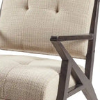 Upholstered Arm Chair with Angled Wood Frame