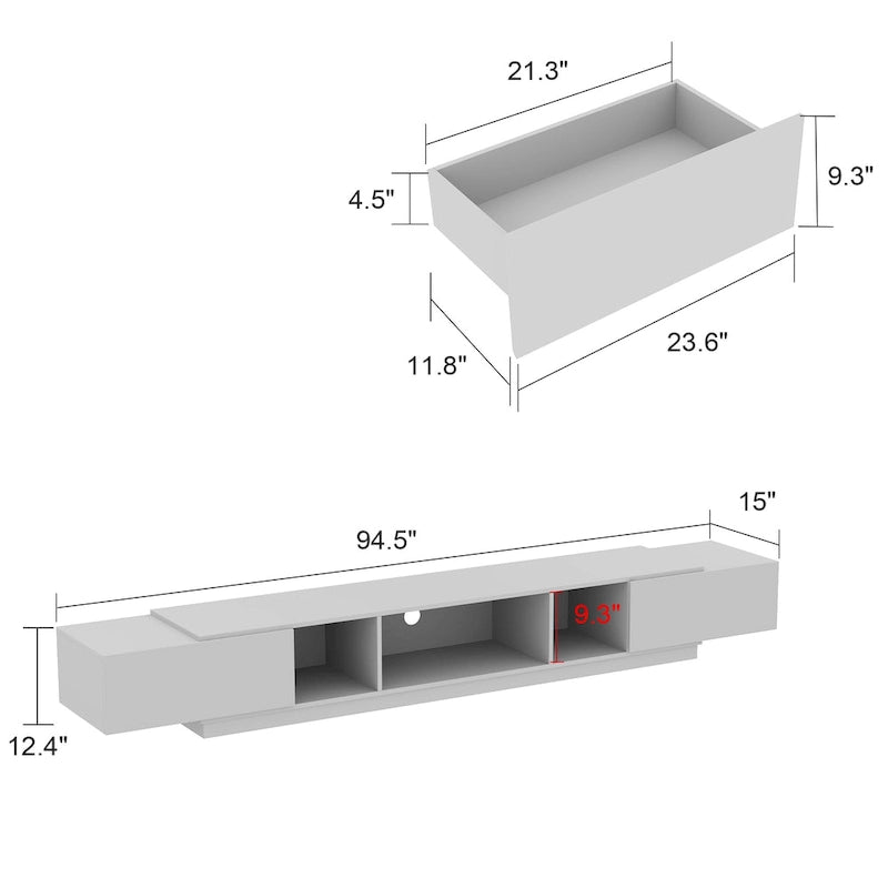 TV Stand for 90 , TV Media Center, Entertainment Center Media Console