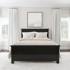 Oak Park Black Wood Queen Bed
