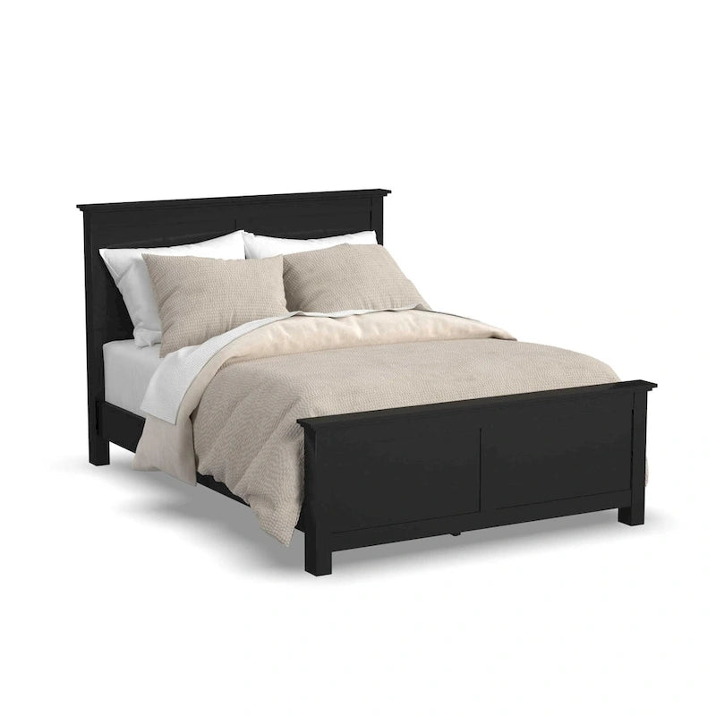 Oak Park Black Wood Queen Bed