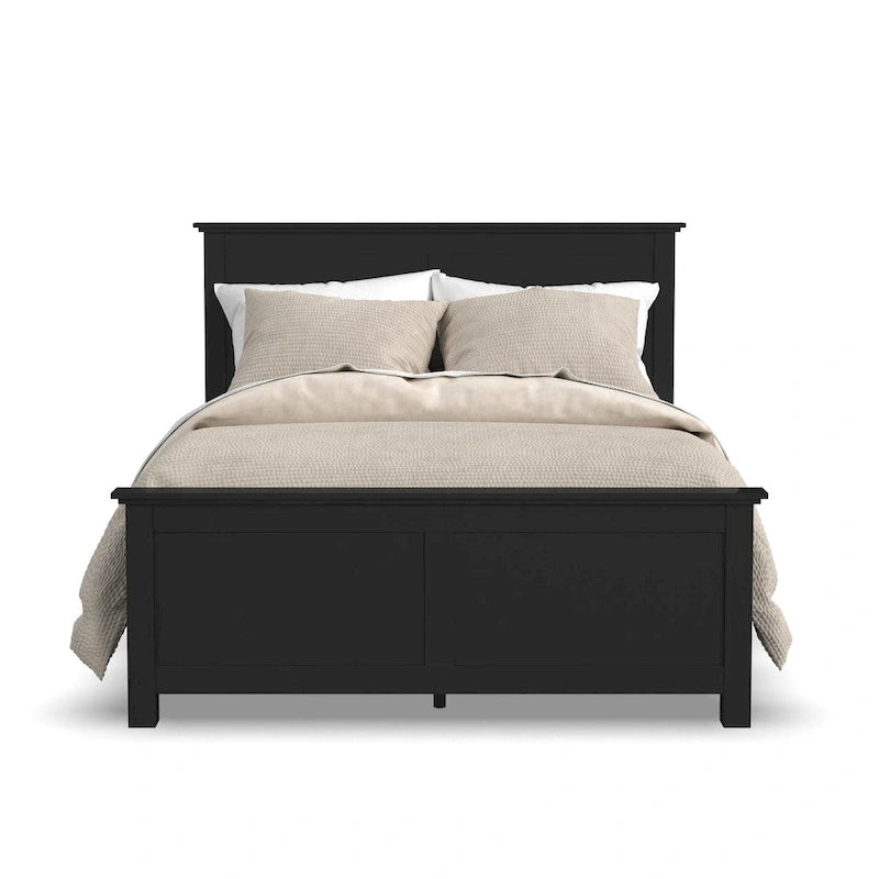 Oak Park Black Wood Queen Bed