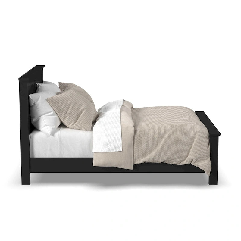 Oak Park Black Wood Queen Bed