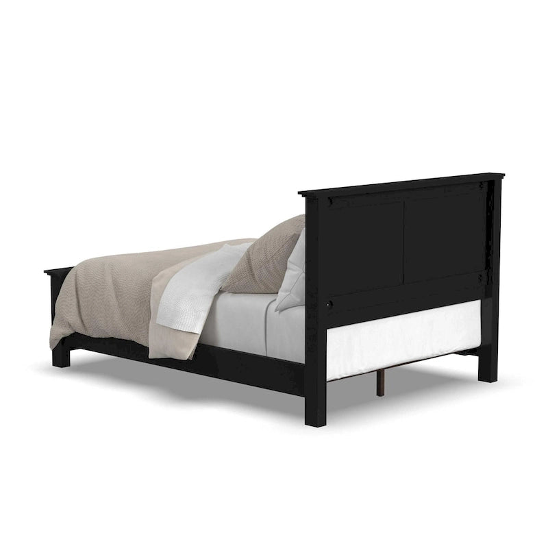 Oak Park Black Wood Queen Bed
