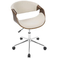 Mid-century Modern Walnut Wood Office Chair