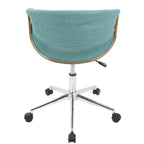 Mid-century Modern Walnut Wood Office Chair