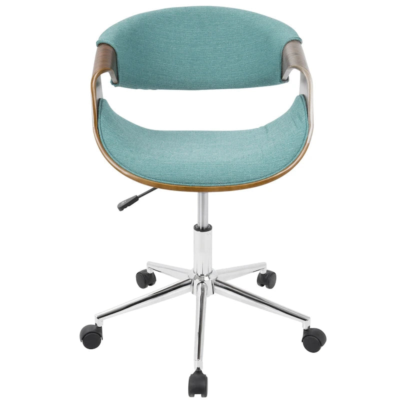 Mid-century Modern Walnut Wood Office Chair