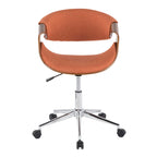 Mid-century Modern Walnut Wood Office Chair