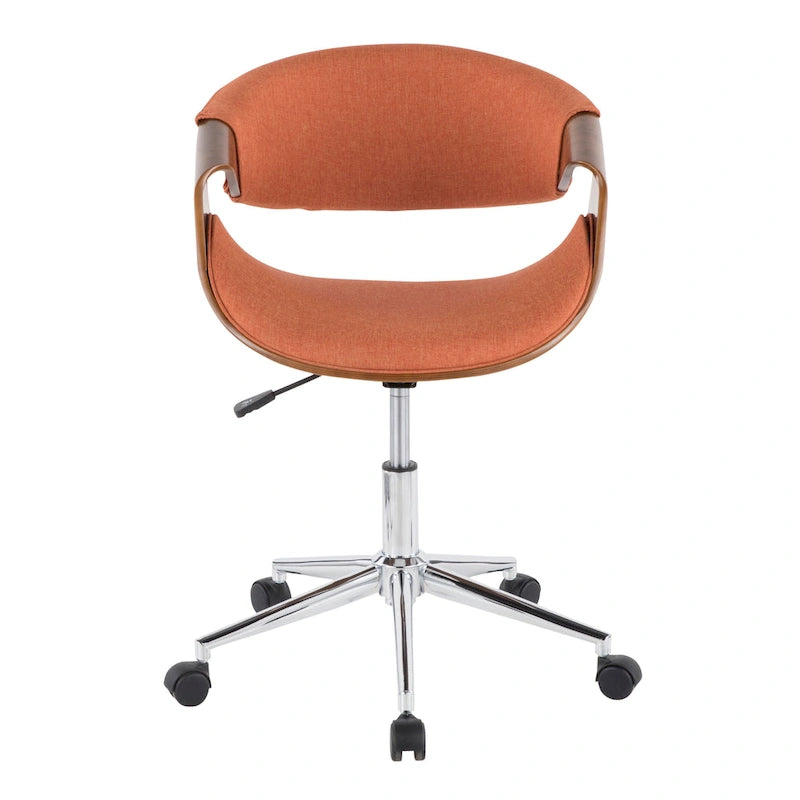 Mid-century Modern Walnut Wood Office Chair