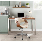 Mid-century Modern Walnut Wood Office Chair
