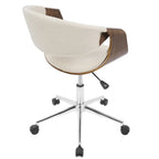 Mid-century Modern Walnut Wood Office Chair