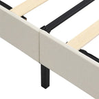 Platform Bed Frame with Fabric Upholstered Headboard