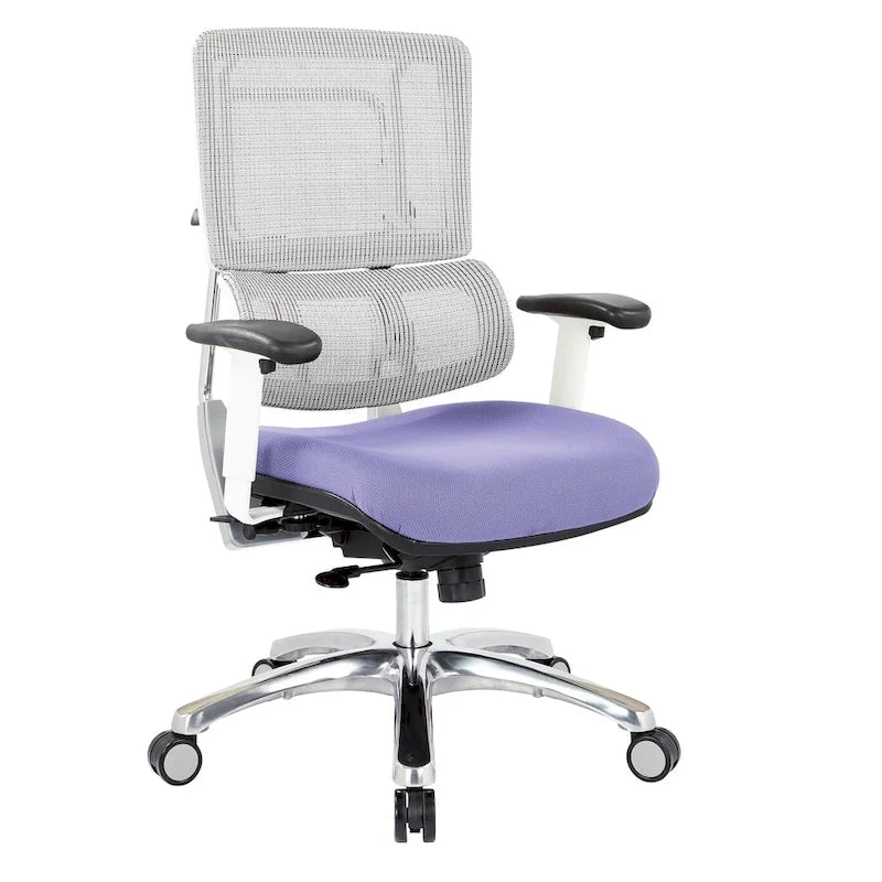 Breathable Mesh Chair with Custom Fabric Seat