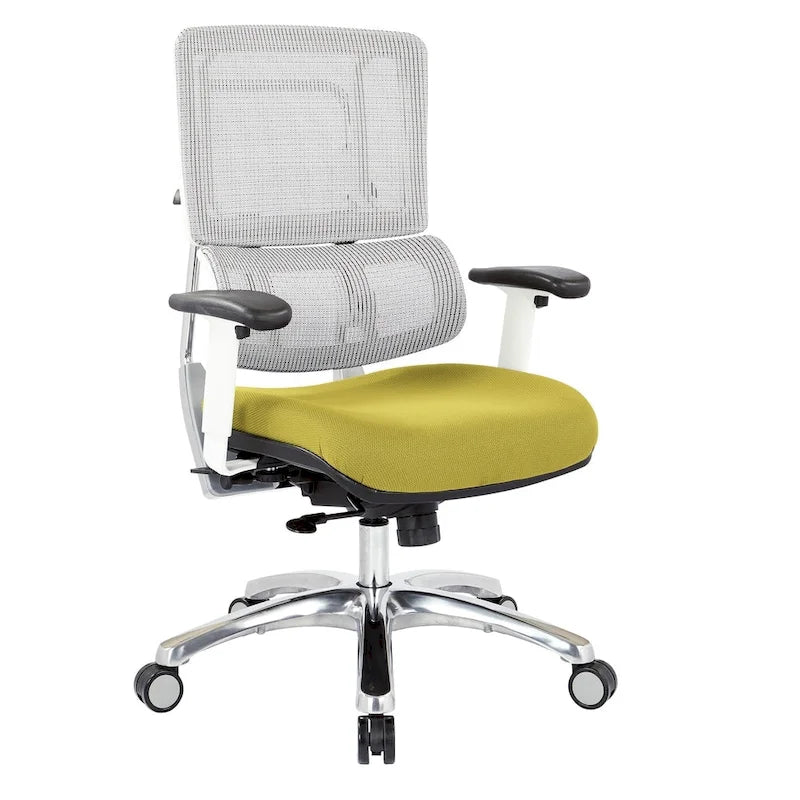 Breathable Mesh Chair with Custom Fabric Seat