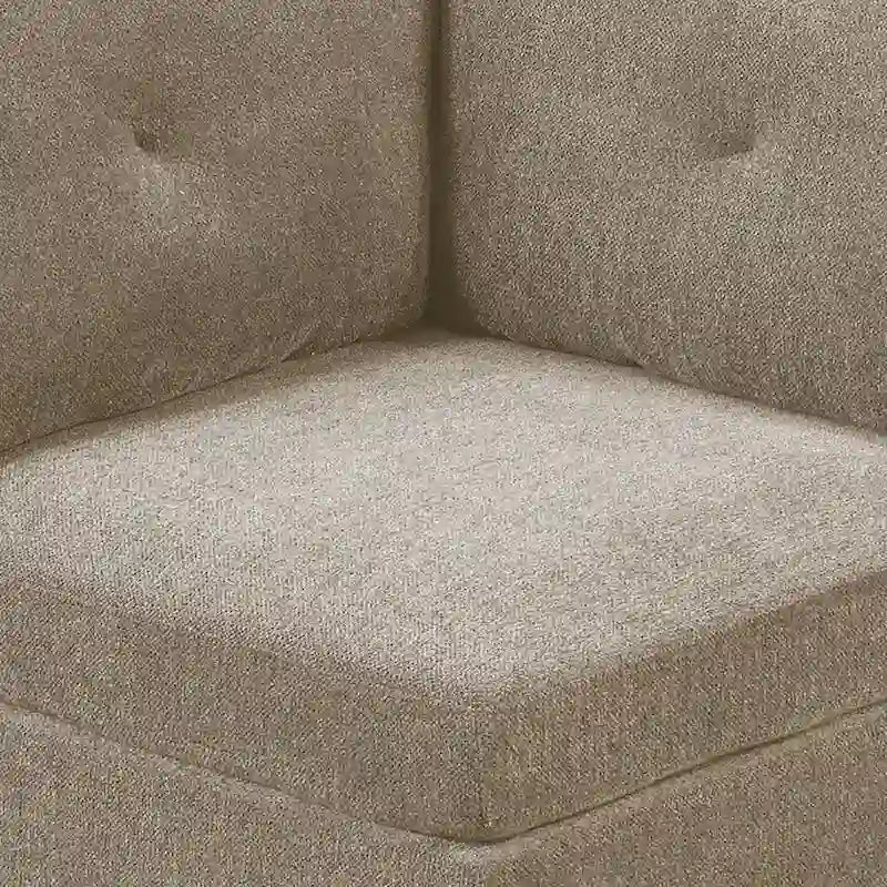Fabric Corner Wedge with Tufted Back Pillow, Gray