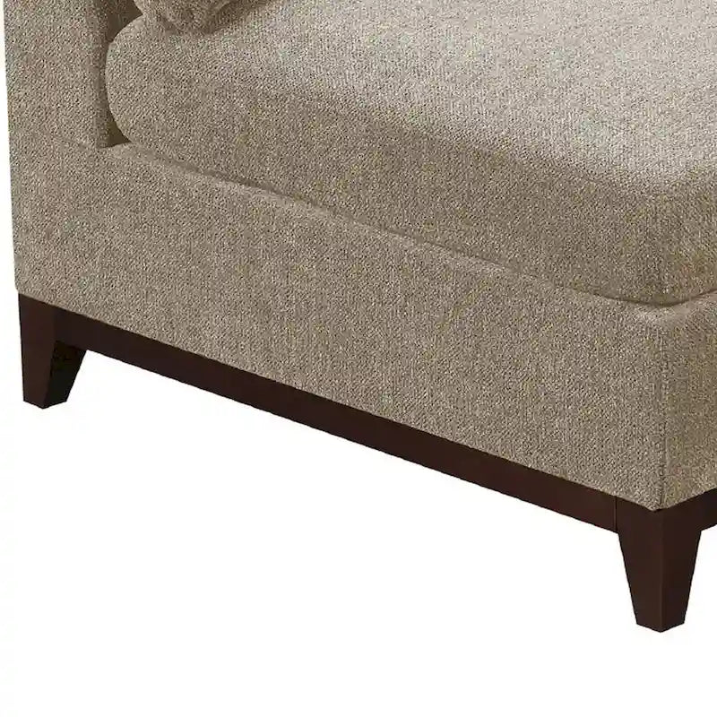 Fabric Corner Wedge with Tufted Back Pillow, Gray