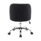 Fabric Armless Office Chair with Steel Roller Casters