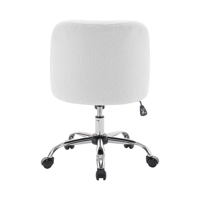 Fabric Armless Office Chair with Steel Roller Casters