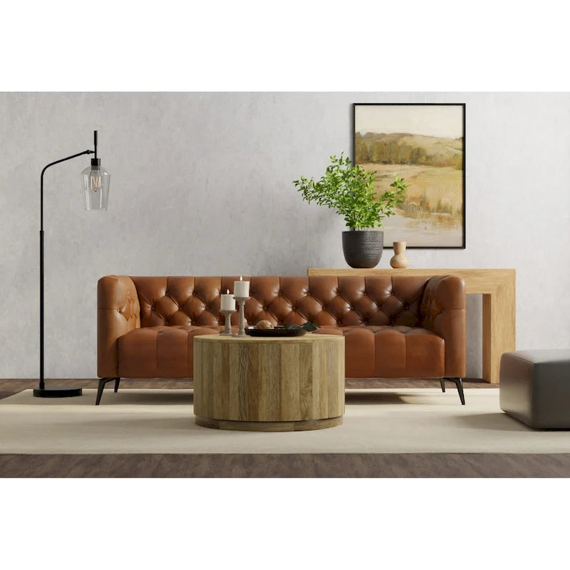 30  Round Mango Wood Coffee Table