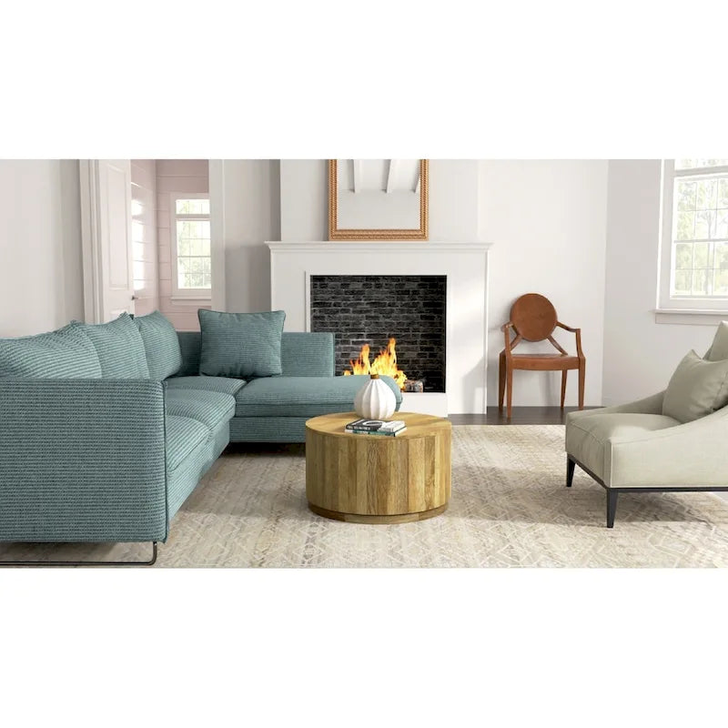 30  Round Mango Wood Coffee Table