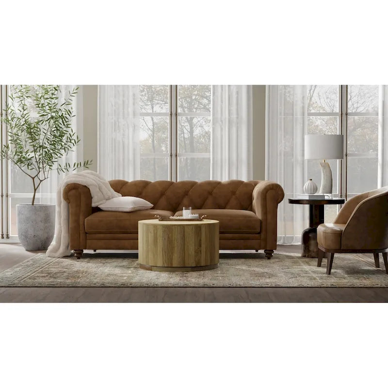 30  Round Mango Wood Coffee Table