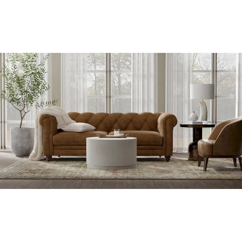 30  Round Mango Wood Coffee Table